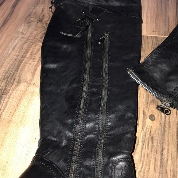 GUESS over the knee black boots - Picture 4 of 5